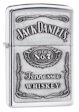 Jack Daniel&#8217;s Label Zippo Lighter - High Polish Chrome - 250JD427 Zippo